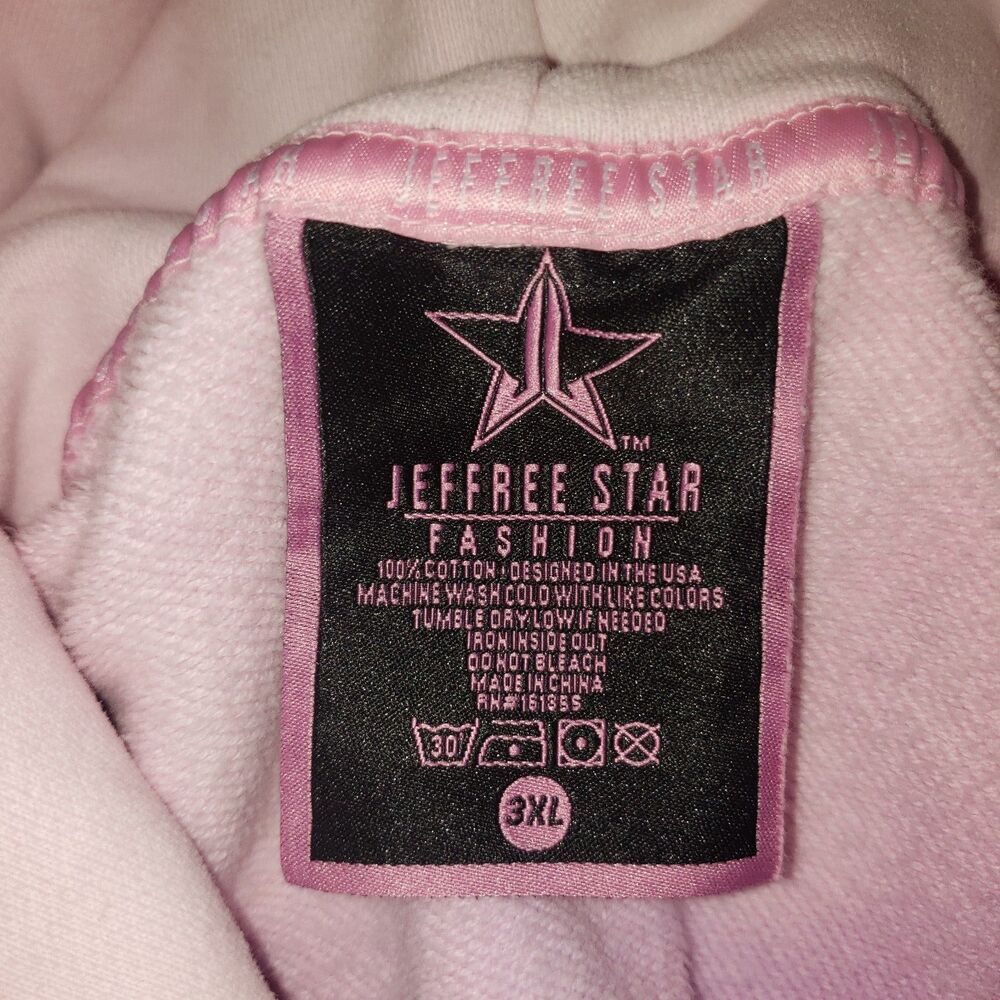 JEFFREE STAR Hoodie Hooded Tie Dye Sweatshirt Pink Blue Womens Plus Size 3X - Picture 4 of 5